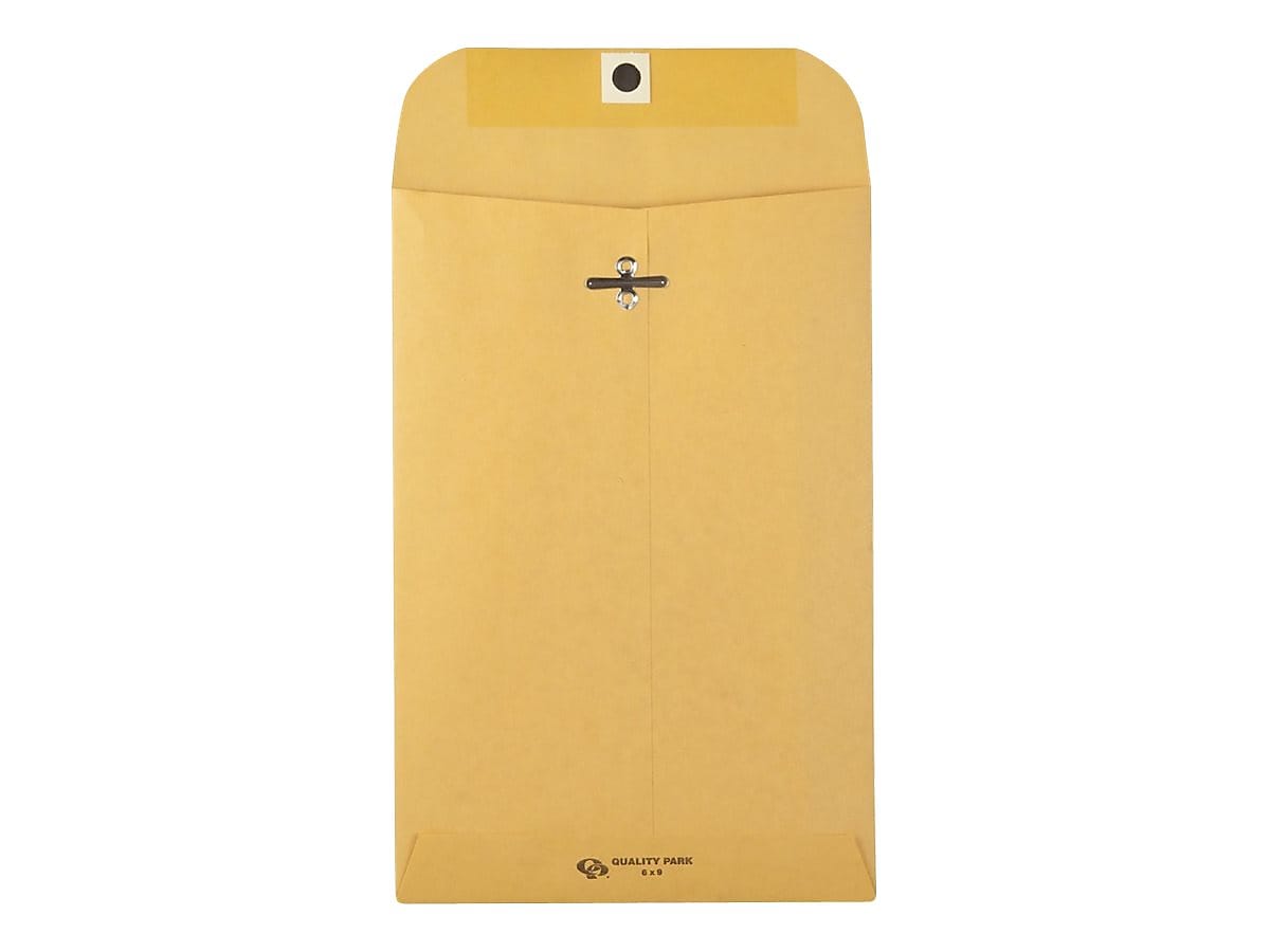 Quality Park Clasp & Moistenable Glue Kraft Catalog Envelopes, 6