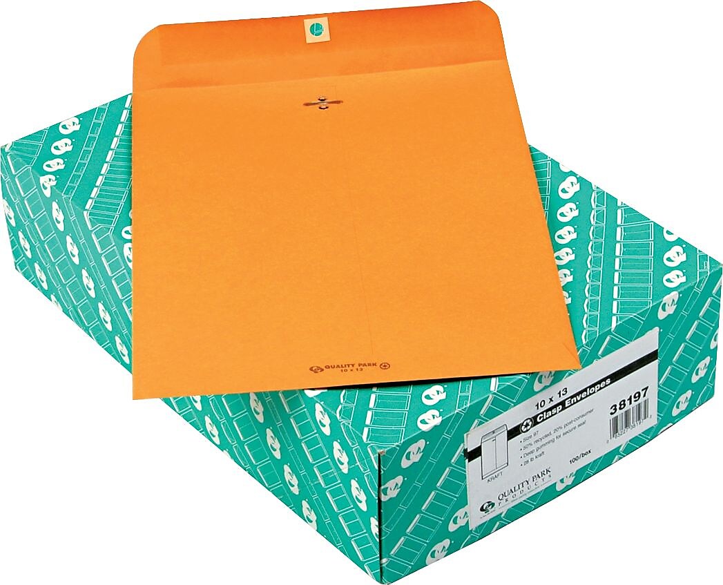 Quality Park Clasp Nonstandard Catalog Envelope, 10