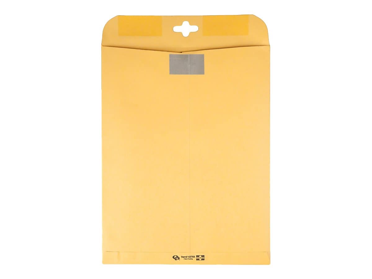 Quality Park ClearClasp Redi-Tac Kraft Catalog Envelopes, 10