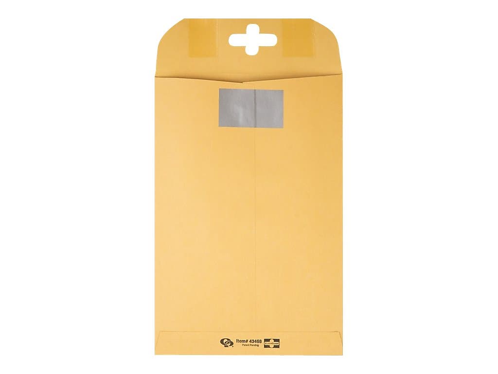 Quality Park ClearClasp Redi-Tac Kraft Catalog Envelopes, 6