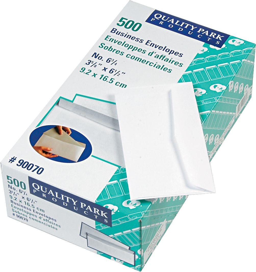 Quality Park Contemporary Style #6 3/4 Business Envelopes, 3 5/8
