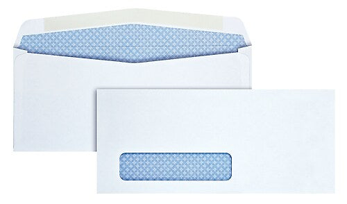 Quality Park Flap-Stik Security Tinted #10 Window Envelope, 4 1/2