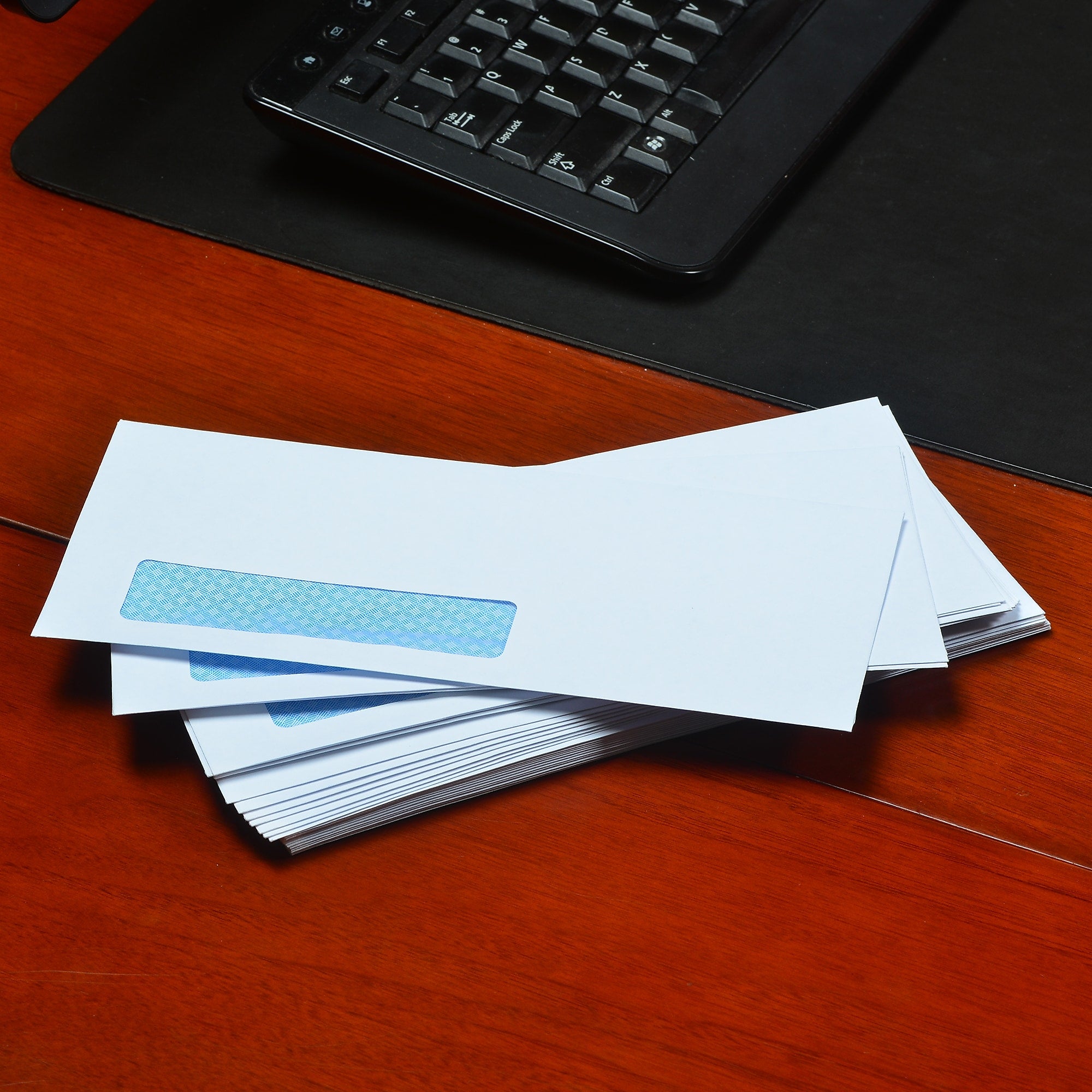 Quality Park Flap-Stik Security Tinted #10 Window Envelope, 4 1/2