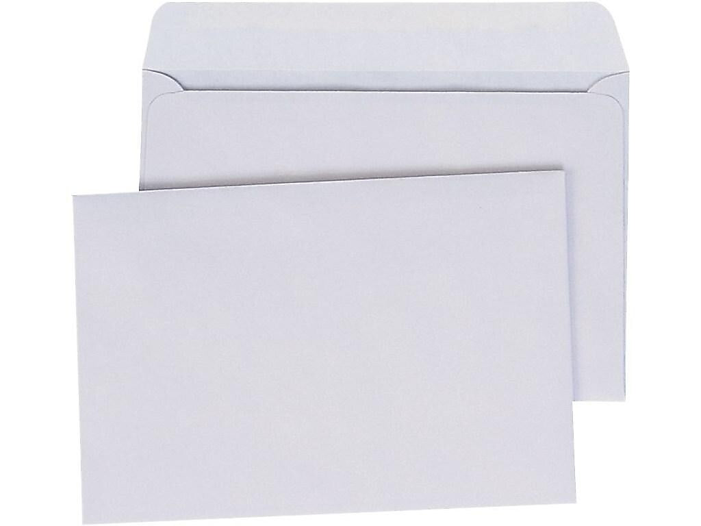 Quality Park Gummed Booklet Envelopes, 6" x 9", White Wove, 100/Box