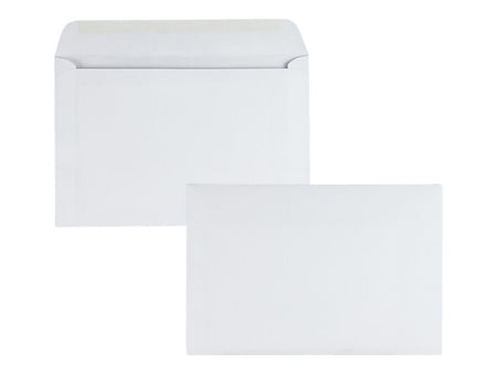 Quality Park Gummed Booklet Envelopes, 6" x 9", White Wove, 100/Box