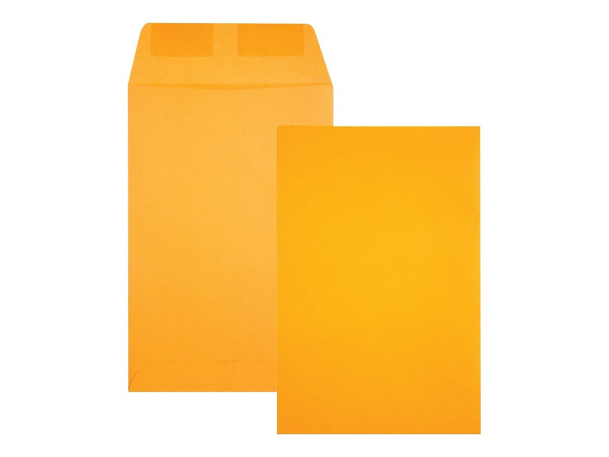 Quality Park Gummed Catalog Envelopes, 6" x 9", Kraft, 500/Bx