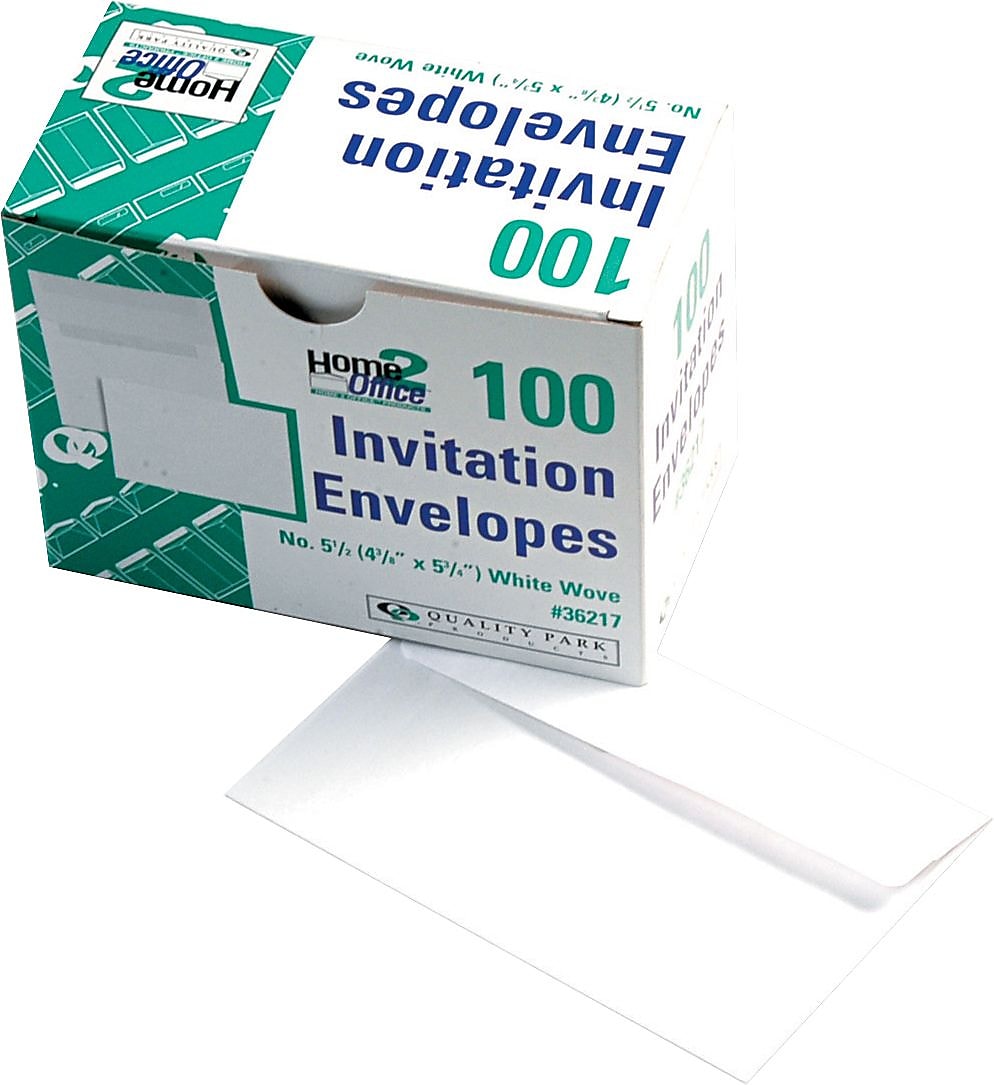 Quality Park Gummed Invitation Envelopes, 4 3/8