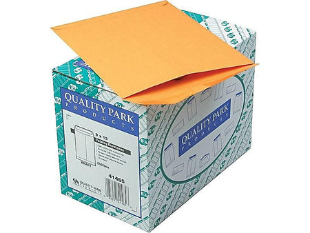 Quality Park Gummed Kraft Catalog Envelopes, 9" x 12", Kraft, 250/Box