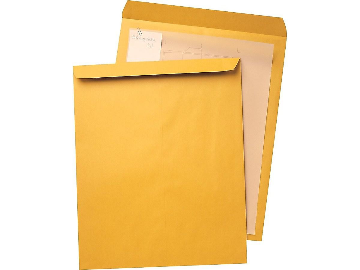 Quality Park Jumbo Open End Kraft Catalog Envelopes, 14"L x 18"H, Kraft, 25/Box