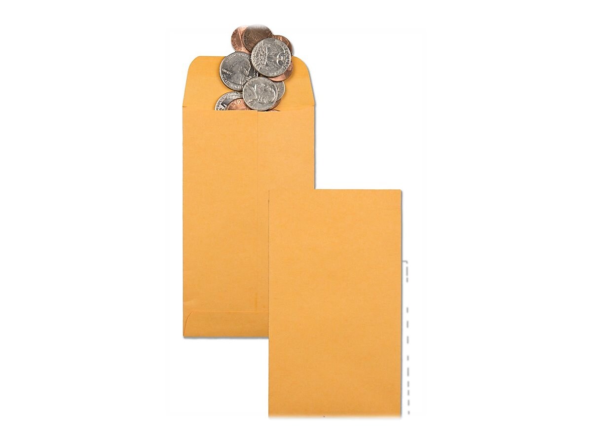 Quality Park Kraft Envelope 2 7/8" x 5 1/4", Brown, 500/Box