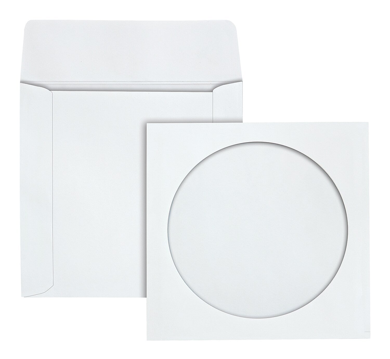 Quality Park Open End CD/DVD Envelopes, 5" x 5", White Wove, 250/Box