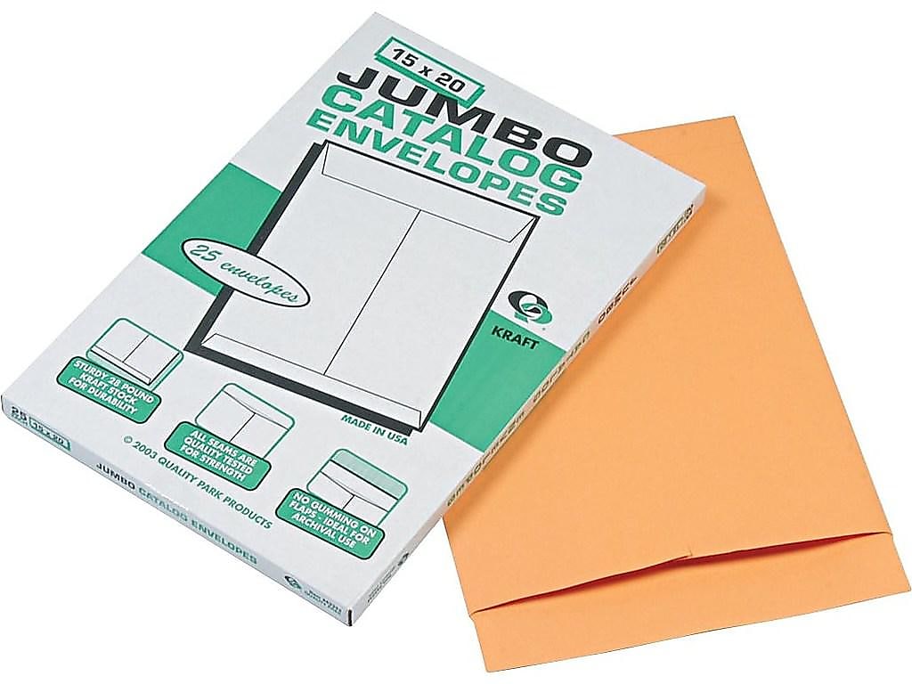Quality Park Open End Kraft Catalog Envelopes, 15