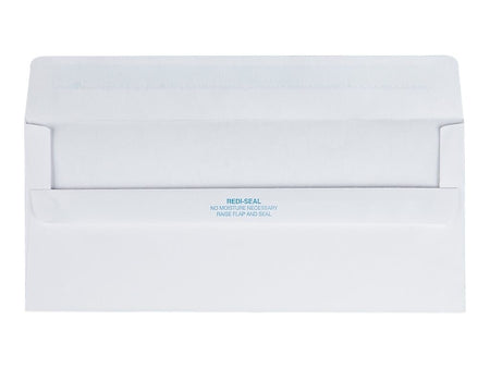 Quality Park Redi-Seal #10 Business Envelopes, 4 1/8" x 9 1/2", White Wove, 500/Box