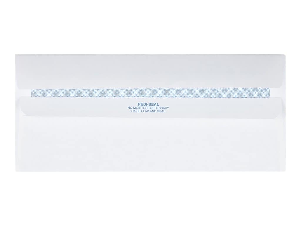 Quality Park Redi-Seal #10 Window Envelopes, 4 1/8" x 9 1/2", White Wove, 500/Box