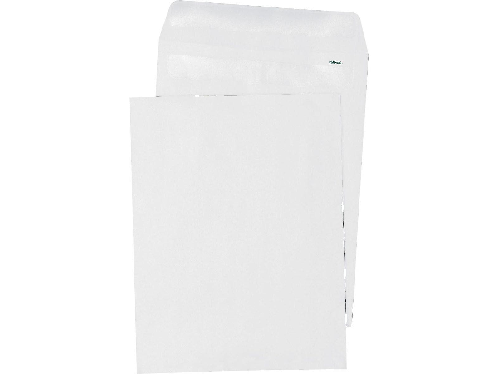 Quality Park Redi-Seal Catalog Envelopes, 9" x 12", White, 100/Box