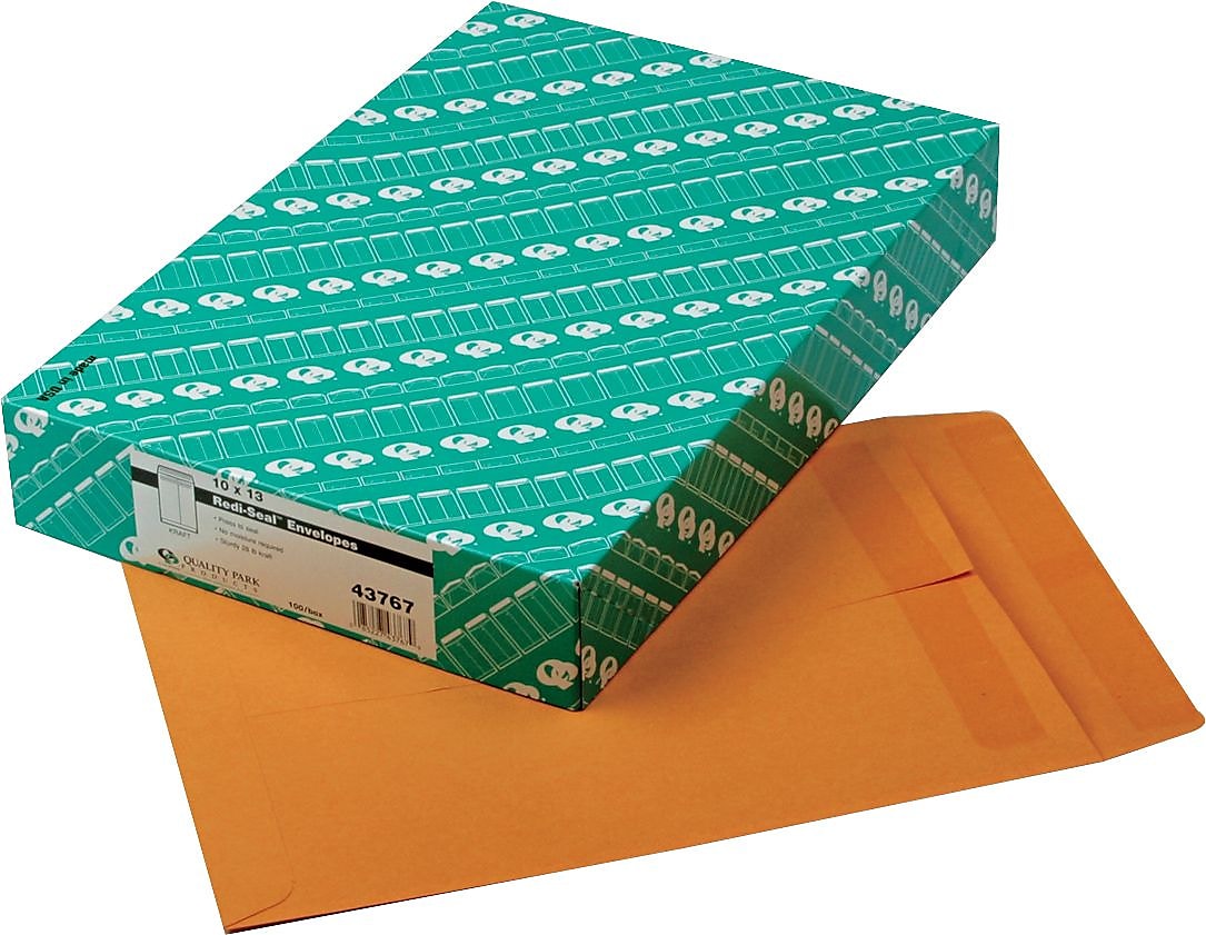 Quality Park Redi-Seal Kraft Catalog Envelope, 10