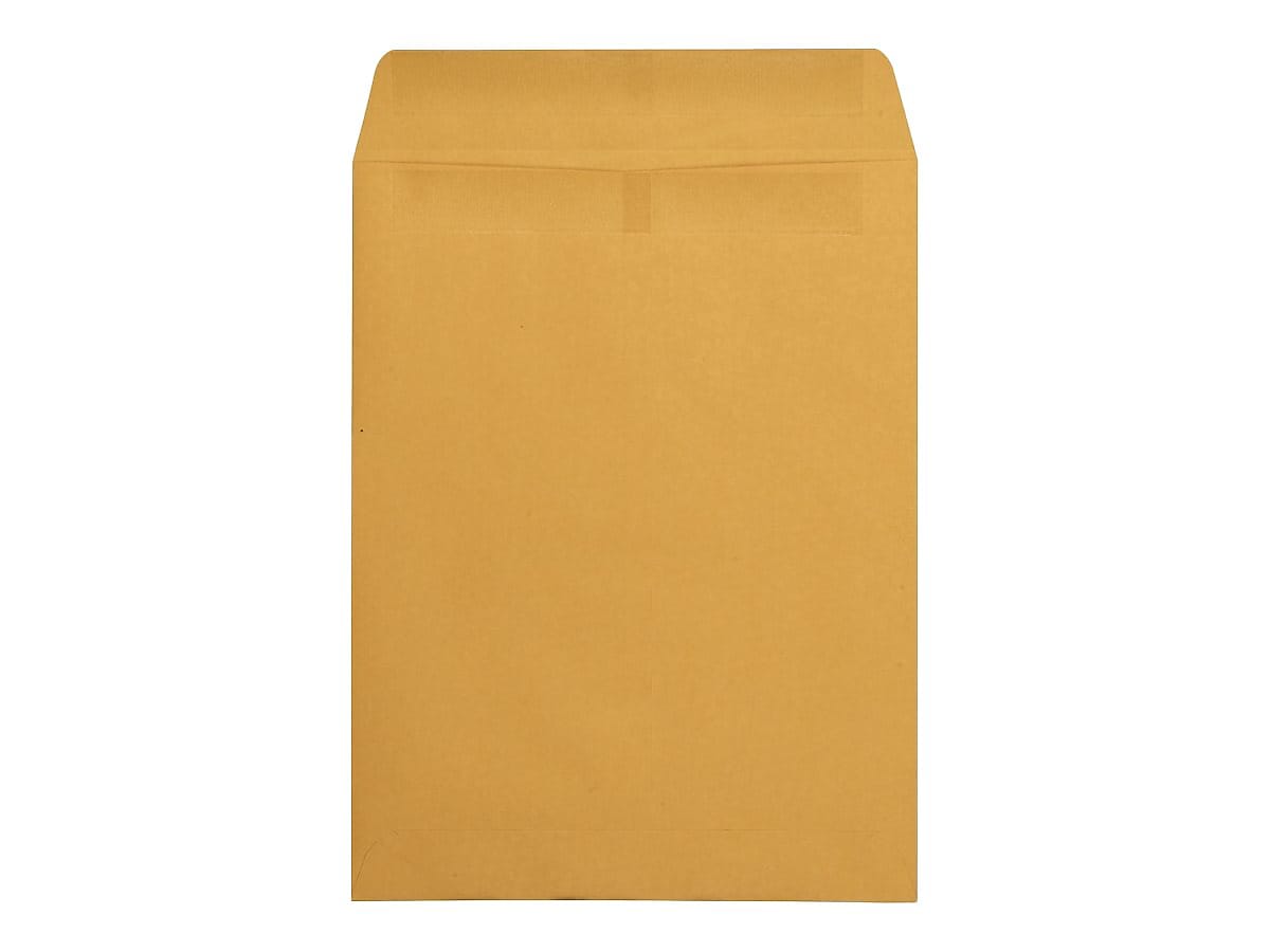 Quality Park Redi-Seal Kraft Catalog Envelopes, 9.5" x 12.5", Kraft, 250/Box