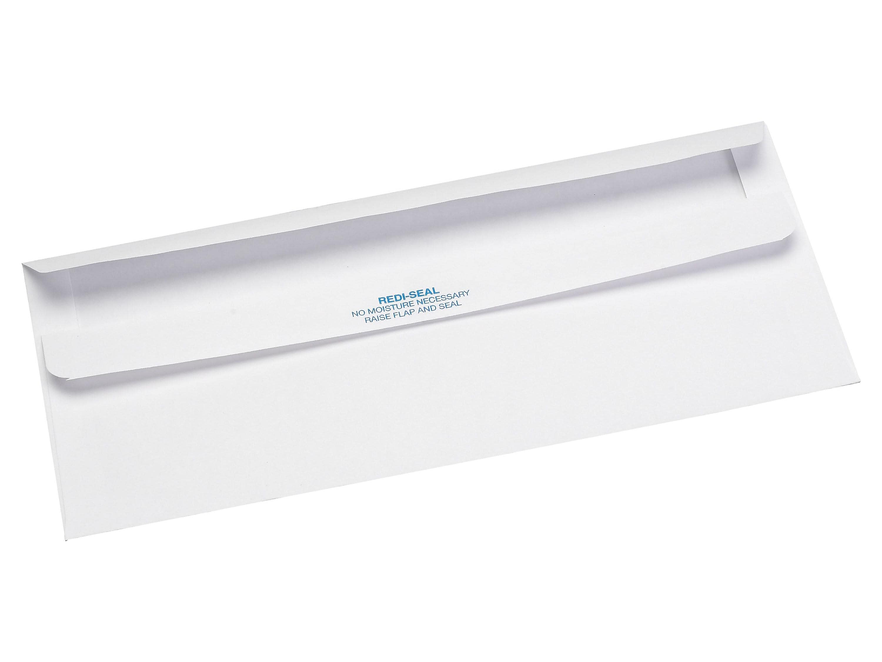 Quality Park Redi-Seal Security Tinted #10 Window Envelope, 4 1/8" x 9 1/2", White Wove, 500/Box