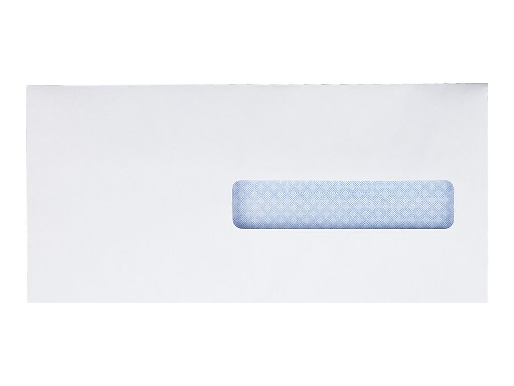 Quality Park Redi-Seal Security Tinted Window Envelope, 4 1/2" x 9 1/2", Woven White, 500/Box