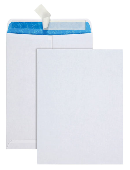 Quality Park Redi-Strip Catalog Envelope, 9" x 12", White, 100/Box