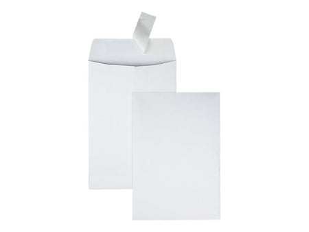 Quality Park Redi-Strip Catalog Envelopes, 6.5" x 9.5", White Wove, 100/Box