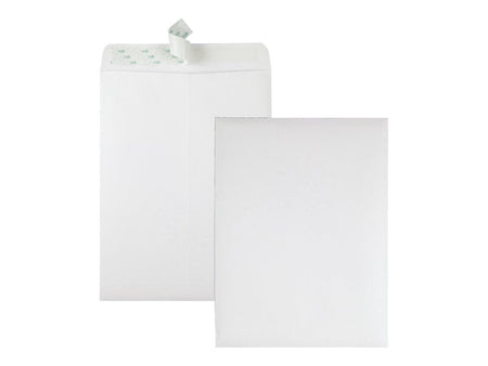 Quality Park Redi-Strip Catalog Envelopes, 9" x 12", White Wove, 100/Box