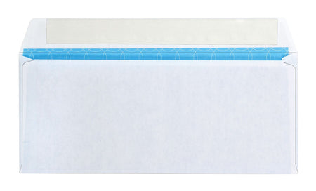 Quality Park Redi-Strip Security Tinted #10 Treated Business Envelopes, 4 1/8" x 9 1/2", White Wove, 500/Box