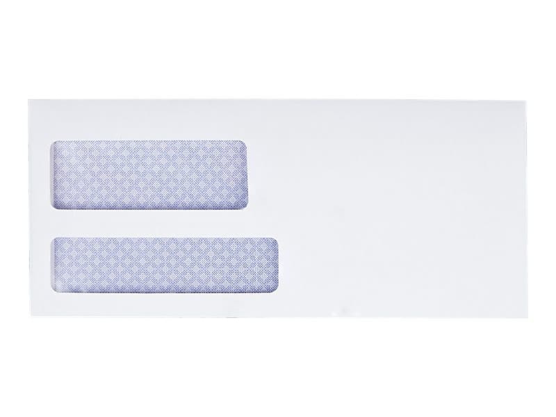 Quality Park Reveal-N-Seal Security Tinted #9 Double Window Envelopes, 3 7/8