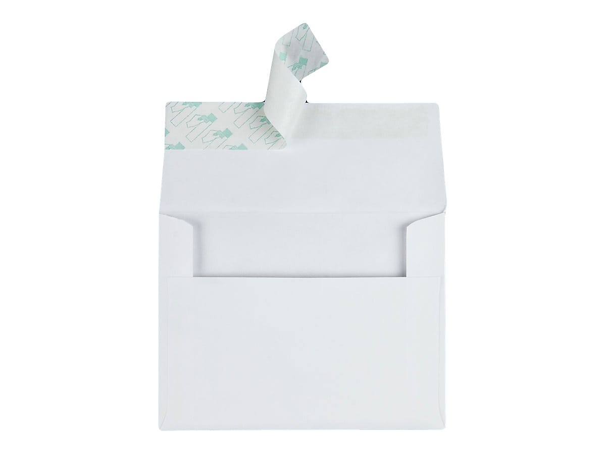 Quality Park Self Seal A2 Invitation Envelope 4 3/8" x 5 3/4", White, 100/Box