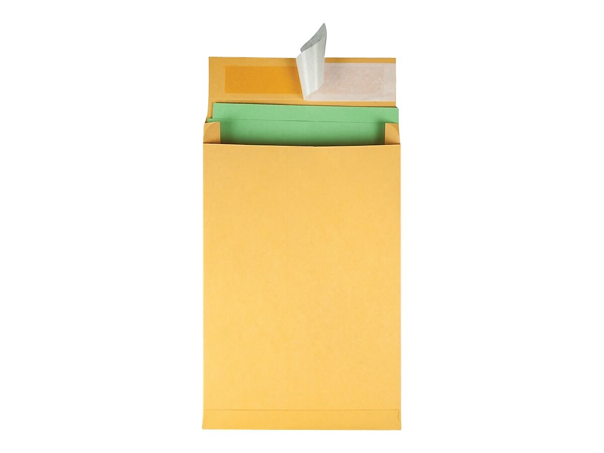 Quality Park Self Seal Kraft Catalog Envelopes, 9"L x 12"H, Kraft, 25/Box