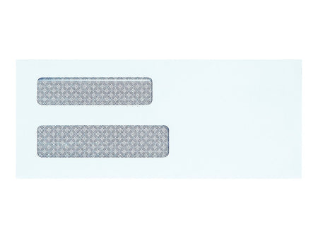 Quality Park Self Seal Security Tinted #8 Double Window Envelope 3 5/8" x 8 5/8", White Wove, 500/Box