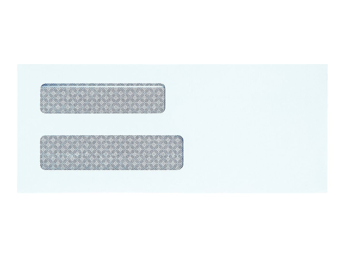 Quality Park Self Seal Security Tinted #8 Double Window Envelope 3 5/8