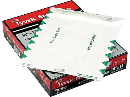 Quality Park Survivor Self Seal Catalog Envelopes, 10"L x 13"H, White, 100/Box