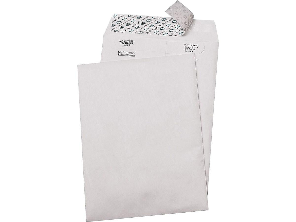 Quality Park Survivor Self Seal Catalog Envelopes, 9"L x 12"H, White, 100/Box