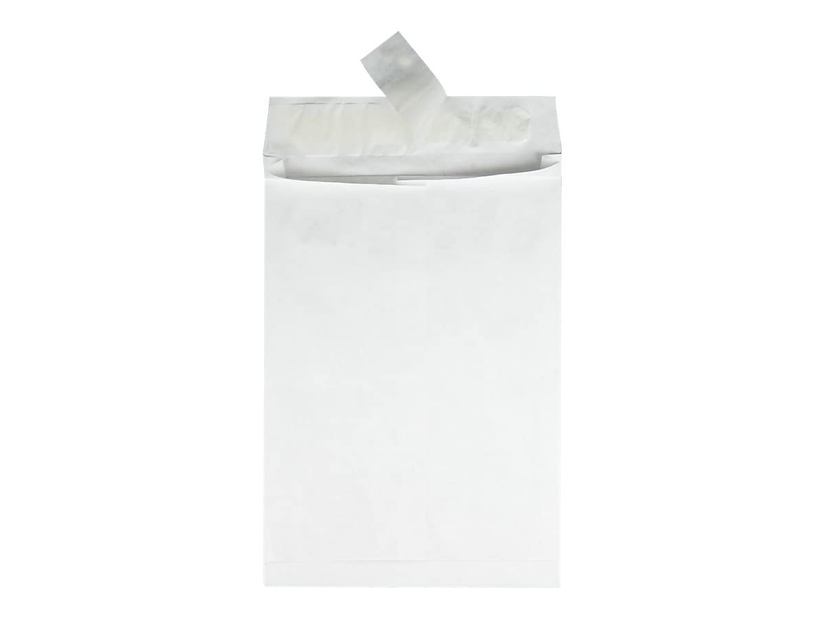 Quality Park Survivor Tyvek Expansion Self Seal Catalog Envelopes, 10" x 13", White, 100/Carton