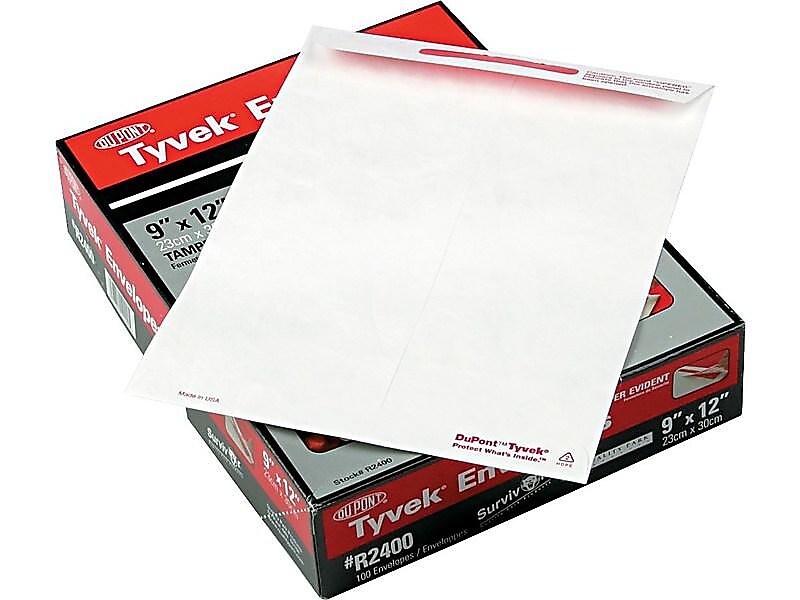 Quality Park Survivor Tyvek Self Seal Inter-Departmental Envelope 9" x 12", White, 100/Box