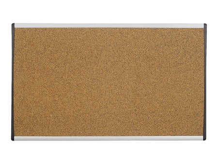 Quartet Arc Cubicle Cork Bulletin Board, Aluminum Frame, 14"H x 24"W