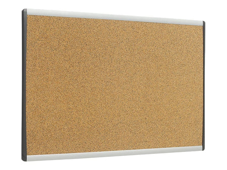 Quartet Arc Cubicle Cork Bulletin Board, Aluminum Frame, 14"H x 24"W