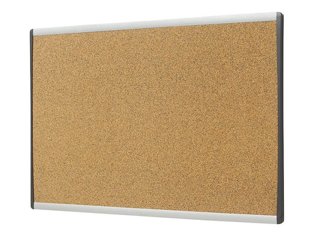 Quartet Arc Cubicle Cork Bulletin Board, Aluminum Frame, 14"H x 24"W