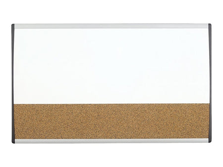 Quartet Arc Cubicle Cork & Dry Erase Whiteboard, Aluminum Frame, 2.5' x 1.5'