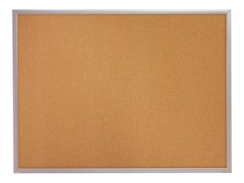 Quartet Classic Cork Bulletin Board, Aluminum Frame, 4'H x 8'W