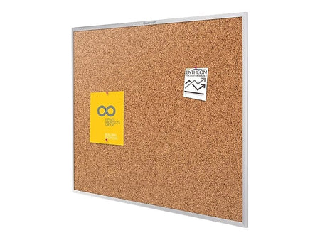 Quartet Classic Cork Bulletin Board, Aluminum Frame, 4'H x 8'W