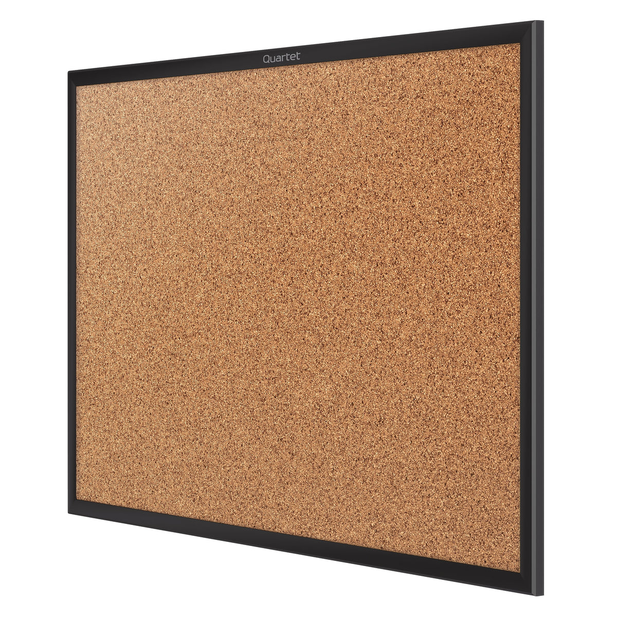 Quartet Classic Cork Bulletin Board, Black Aluminum Frame, 3'H x 4'W