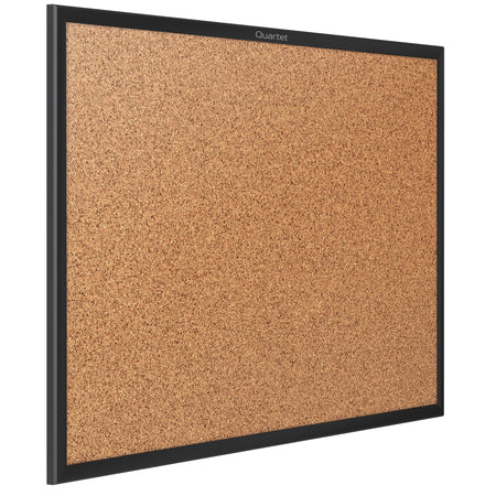 Quartet Classic Cork Bulletin Board, Black Frame, 2'W x 1.5'H