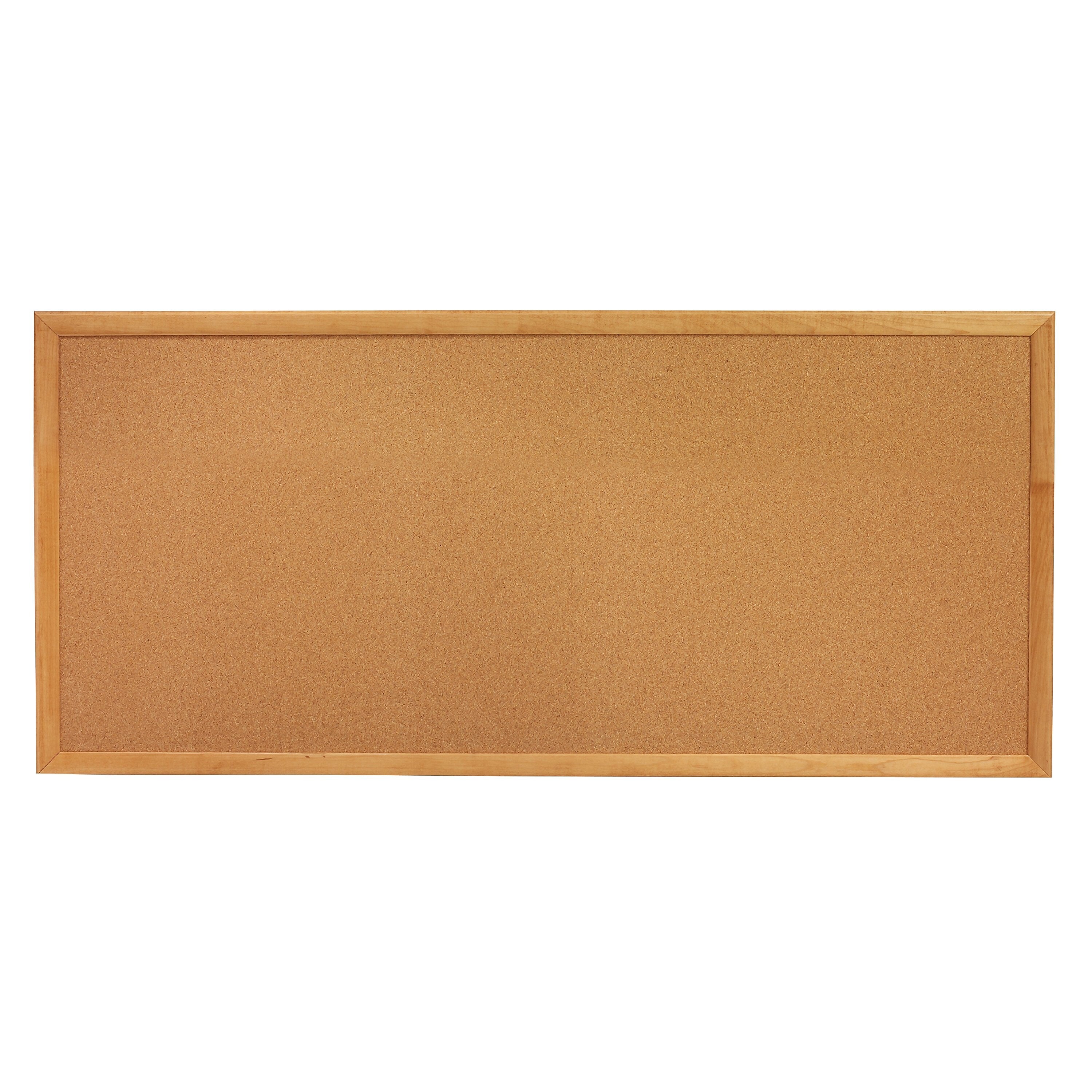 Quartet Classic Cork Bulletin Board, Oak Frame, 3'H x 1'W