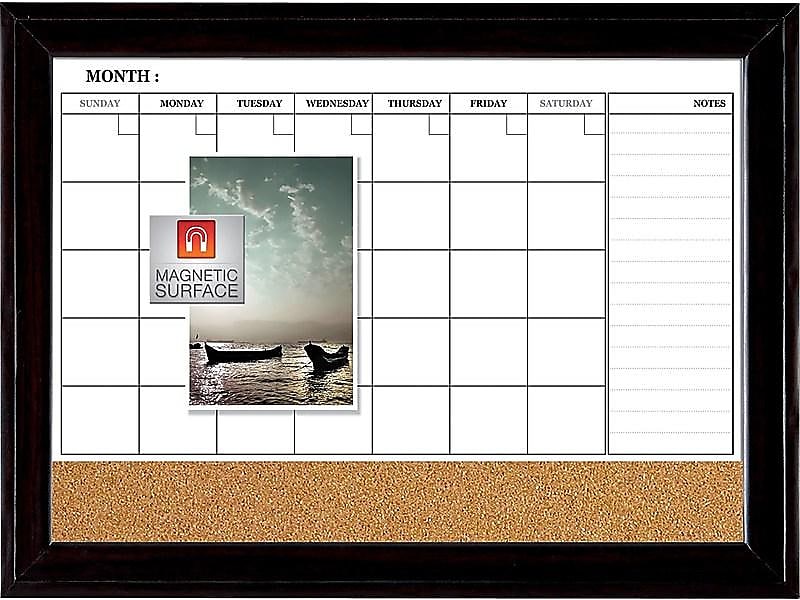 Quartet Combo Dry-Erase & Bulletin Board, Black Frame, 23'' x 35''