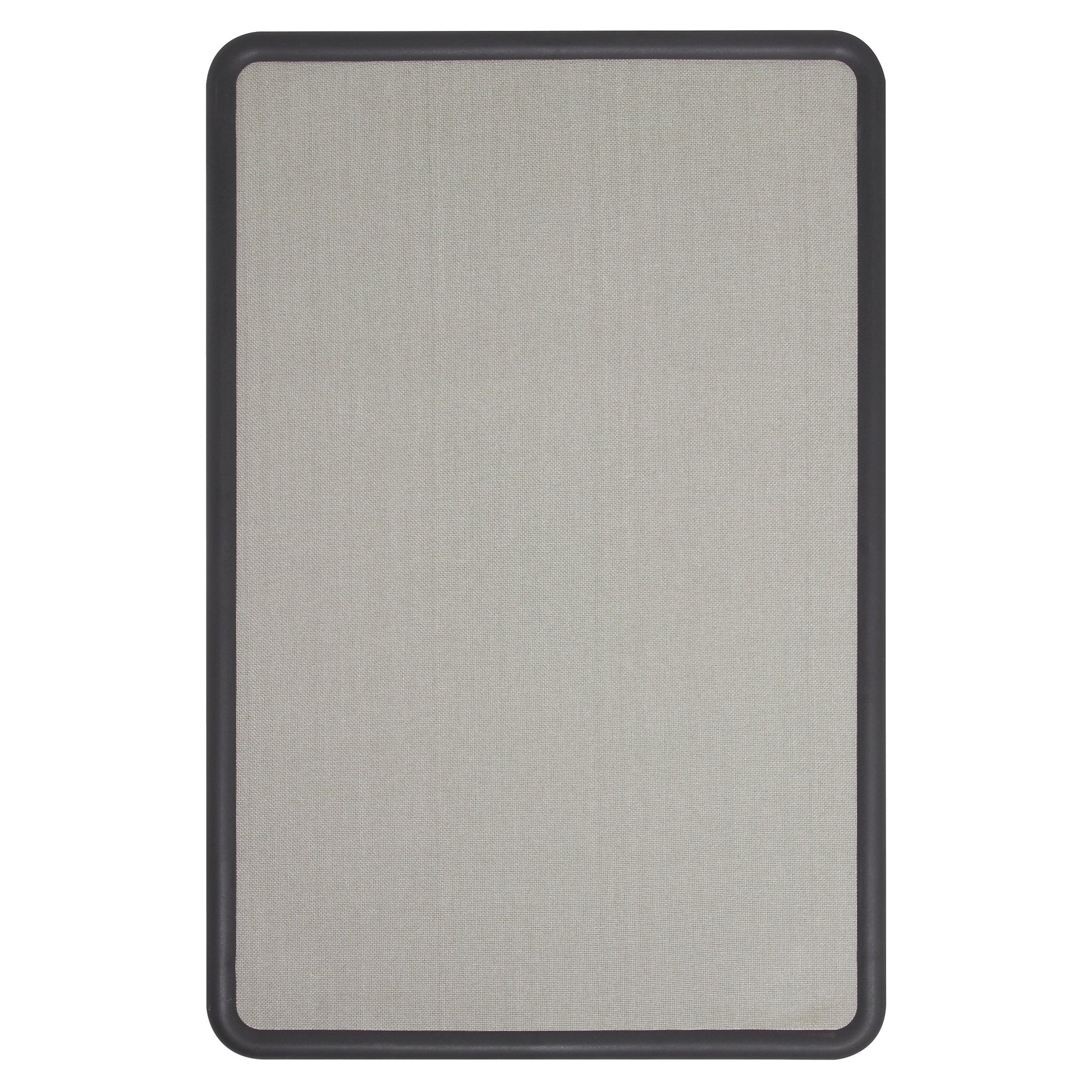 Quartet Contour Fabric Bulletin Board, Black Frame, 2'H x 3'W