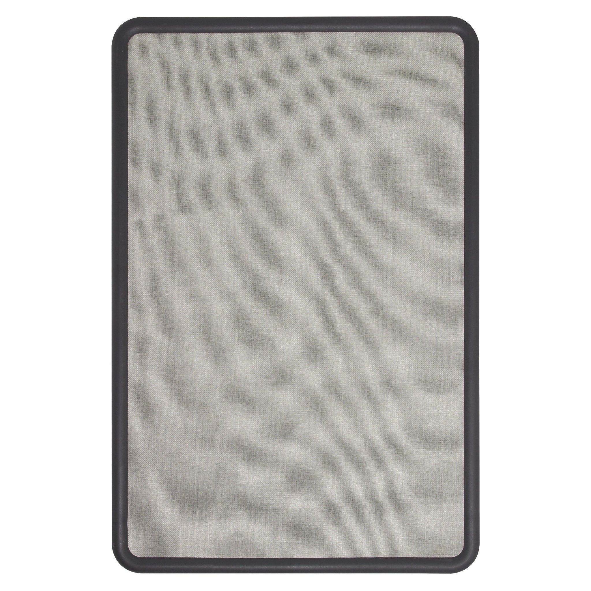 Quartet Contour Fabric Bulletin Board, Black Frame, 2'H x 3'W