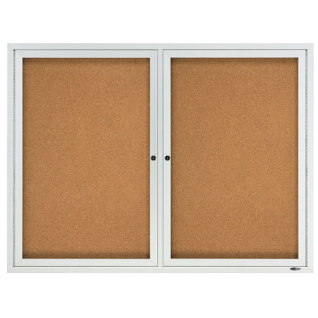 Quartet Cork Enclosed Board, Aluminum Frame, 3'H x 4'W