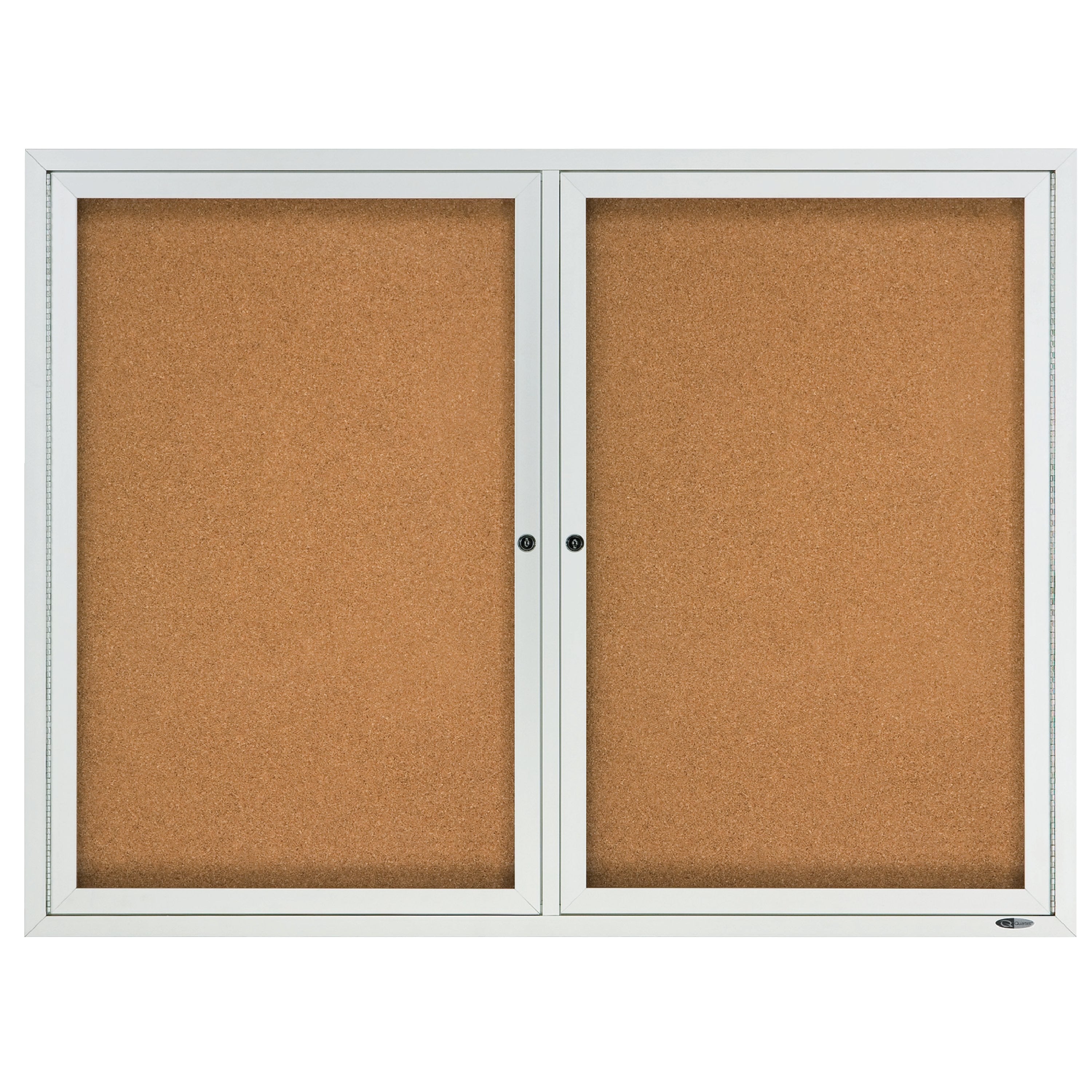 Quartet Cork Enclosed Board, Aluminum Frame, 3'H x 4'W